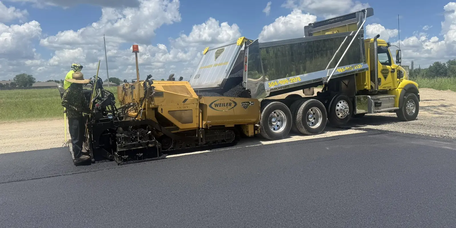 Chris Paving MS, a paving contractor in Mississippi, preparing an asphalt project site